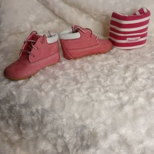 Timberland Crib Boots &Hat set